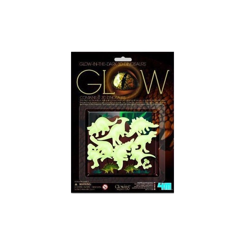 4M Tumsā spīdoši dinozauri